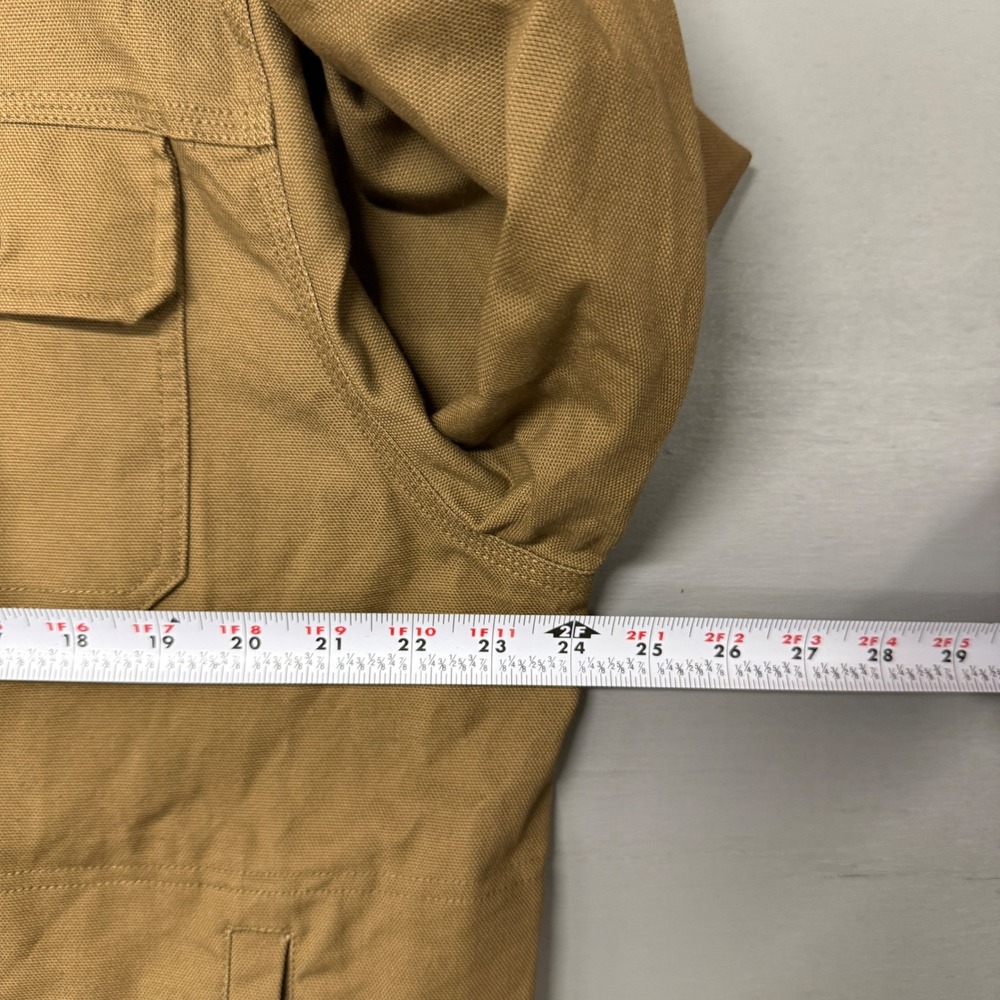 Duck Camp Barn Jacket Brown Canvas Field Utility Chore Coat Shirt XL - Picture 6 of 7